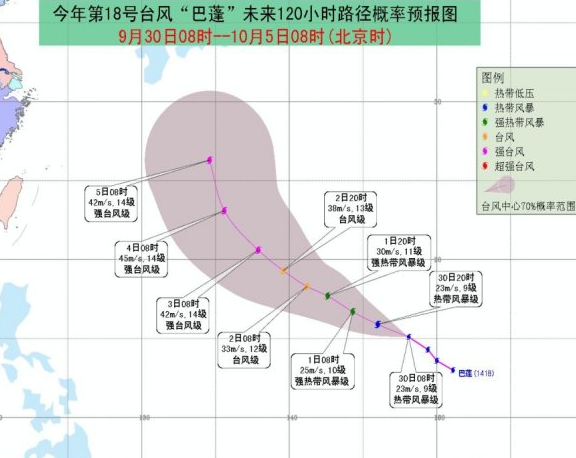 2014年18号台风路径图